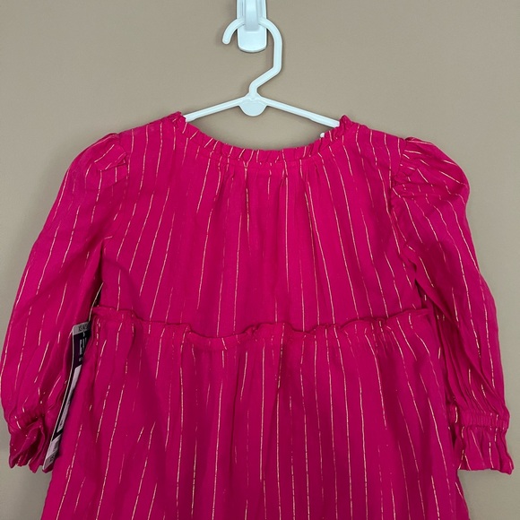 {GAP} Striped Tiered Dress in Pink & Gold - Girls XS (4/5) - NWT - Picture 6 of 11